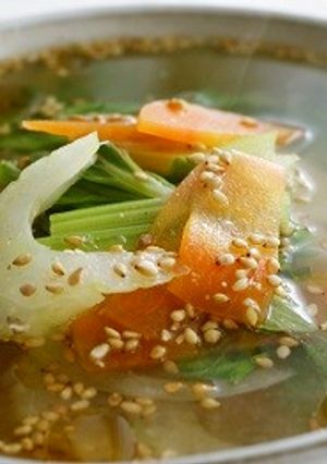 セロリの胡麻みそ汁-レシピのメイン写真