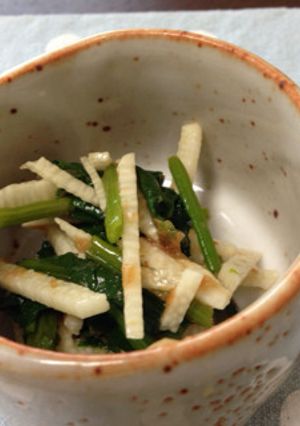 即席！長芋とほうれん草の和え物-レシピのメイン写真