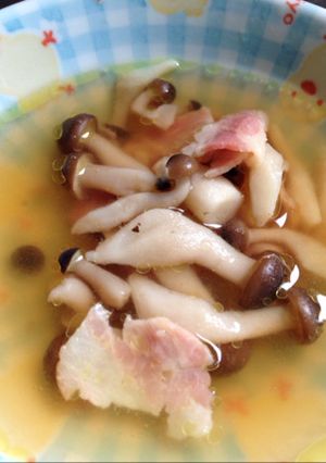 キノコとベーコンのスープ-レシピのメイン写真
