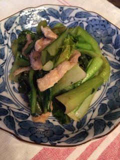 小松菜と揚げのドレッシング炒め-レシピのメイン写真