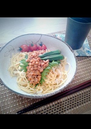 妊婦ランチ☆切り干し大根入り納豆パスタ-レシピのメイン写真