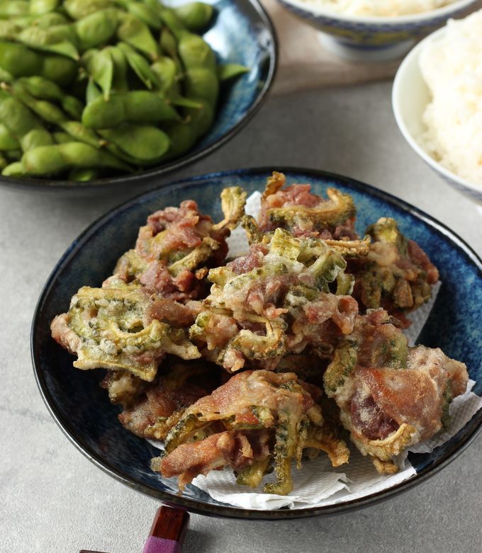 夫が愛する♡ゴーヤと豚肉のから揚げ-レシピのメイン写真