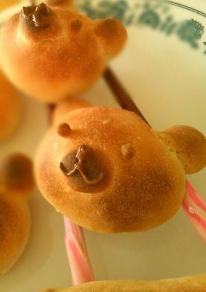 簡単かわいいクマの手作りパン♪-レシピのメイン写真