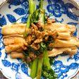 干皮豆腐と小松菜の生塩糀炒め