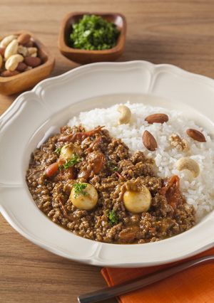 電子レンジで作る！簡単キーマエッグカレー-レシピのメイン写真