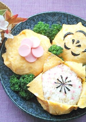 たまごおにぎりアレンジ♪春 ～お花見編-レシピのメイン写真