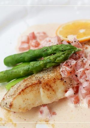 たら(白身魚)のトマトクリームソース-レシピのメイン写真