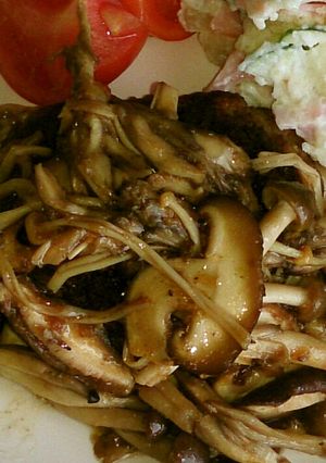 和風ドレッシングできのこハンバーグ-レシピのメイン写真