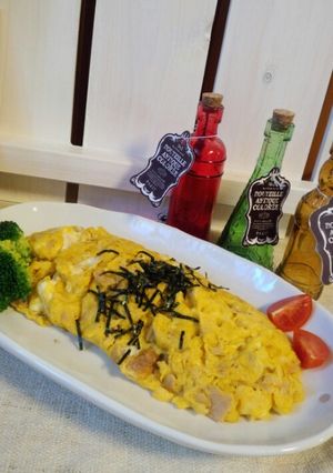 長芋でふわふわオムレツ-レシピのメイン写真