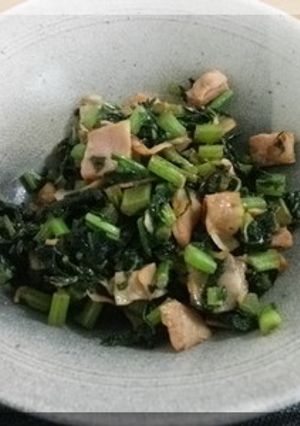 大根の葉とベーコン炒め-レシピのメイン写真