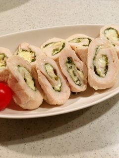ササミでヘルシー肉巻き(シソチーズ)-レシピのメイン写真