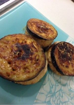 胡麻味噌ソース〜米なすの挽肉はさみ焼き☆-レシピのメイン写真