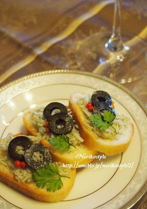 しらすとオリーブのカナッペ-レシピのメイン写真