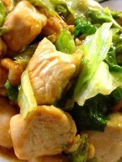 レタスと鶏ムネ肉の照り焼き-レシピのメイン写真