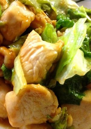 レタスと鶏ムネ肉の照り焼き-レシピのメイン写真