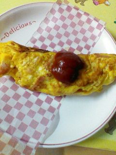 簡単♪卵+魚肉ソーセージdeオムレツ-レシピのメイン写真