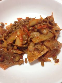 納豆豚キムチ炒め-レシピのメイン写真