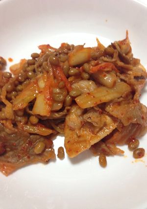 納豆豚キムチ炒め-レシピのメイン写真