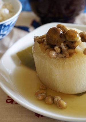 大根の納豆なめこあんかけ-レシピのメイン写真