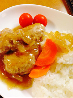簡単!豆腐と肉だけハンバーグ-レシピのメイン写真