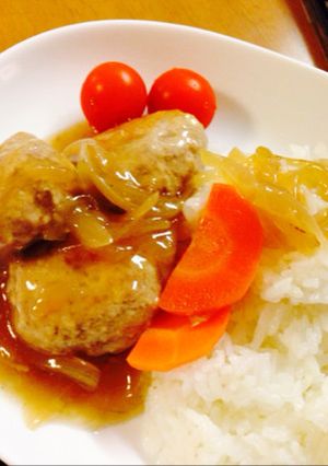 簡単！豆腐と肉だけハンバーグ-レシピのメイン写真