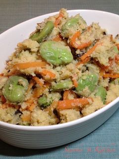 そら豆の春色おから-レシピのメイン写真