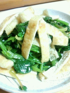 ほうれん草とカリッと油揚げ-レシピのメイン写真