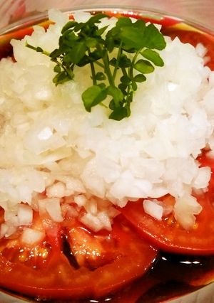 どっさり玉ねぎのトマトサラダ-レシピのメイン写真