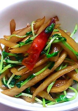 お弁当にも～ ヤーコンと豆苗のきんぴら-レシピのメイン写真