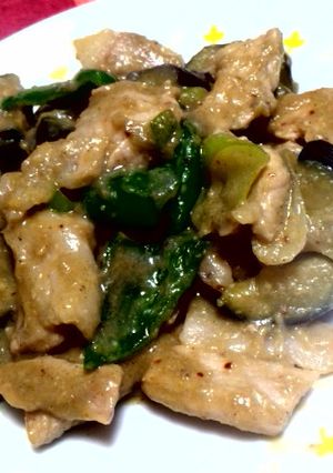 豚肉とナスのしょうが味噌炒め-レシピのメイン写真