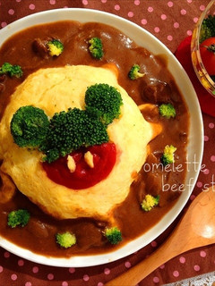 キャラご飯♡ミッキーオムライス-レシピのメイン写真