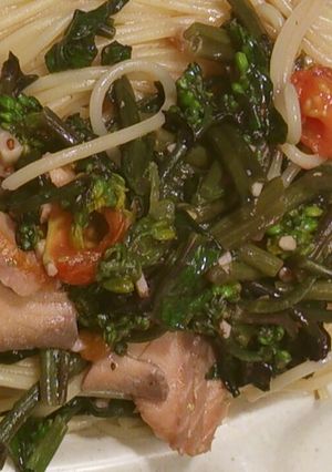 紅菜苔とサーモンの簡単♡春パスタ-レシピのメイン写真