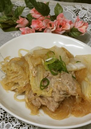 超簡単♪春雨入り豚と白菜のオイスター蒸し-レシピのメイン写真
