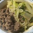 牛肉と白菜のすき焼き風炒め煮