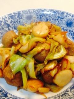 貝柱と肉団子のオイスターソース炒め-レシピのメイン写真