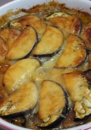 ナスとチーズの重ね焼き・照り焼き風ソース-レシピのメイン写真