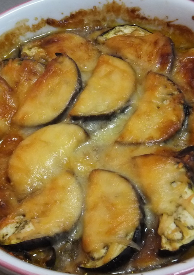ナスとチーズの重ね焼き・照り焼き風ソース-レシピのメイン写真