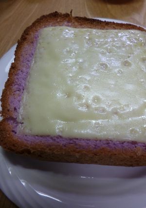 紫芋パウダー入り食パンのチーズトースト-レシピのメイン写真