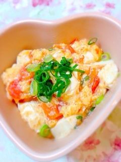 豆腐とトマトの中華風卵炒め-レシピのメイン写真