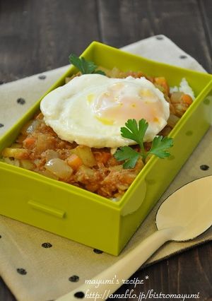 男子ウケする！ツナと野菜の和風カレー弁当-レシピのメイン写真