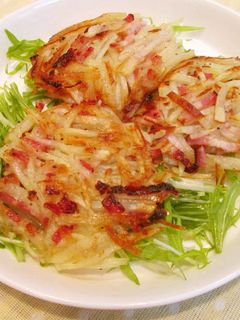 ✿カリカリ♫ポテトとベーコンのお焼き✿-レシピのメイン写真