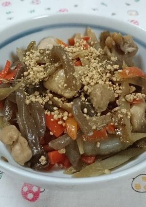 鶏もも入り＊きんぴら煮-レシピのメイン写真