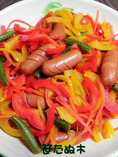 ミニウインナーとカラフル野菜の炒めもの-レシピのメイン写真