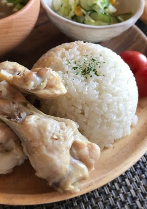 手羽元で☆簡単カオマンガイ(海南鶏飯)-レシピのメイン写真