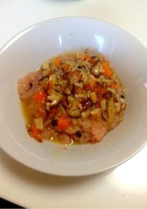 野菜あんかけの小豆粥-レシピのメイン写真