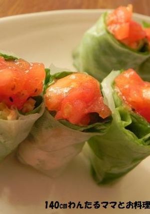 簡単★ツナの生春巻きかけトマ♪-レシピのメイン写真