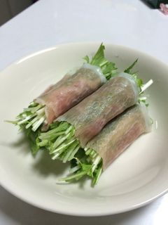 みずなの生ハム巻-レシピのメイン写真