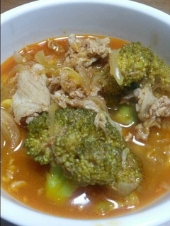 美味!!ブロッコリーと豚肉のケチャップ煮-レシピのメイン写真