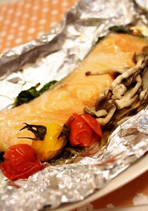 簡単！料理が苦手な人向き！鮭のホイル蒸し-レシピのメイン写真