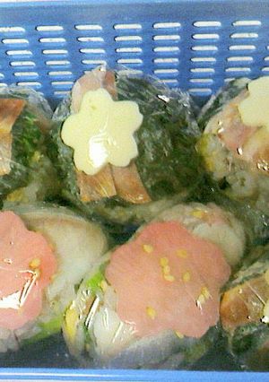 外ランチ☆菜の花御飯の手まり寿司-レシピのメイン写真